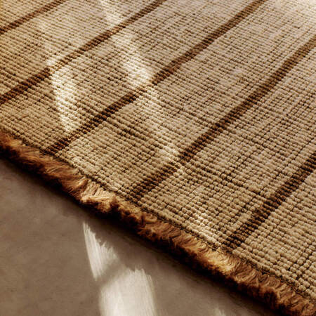 Ferm Living Teppich Athens Stripes von Ferm Living Natural / Off-white