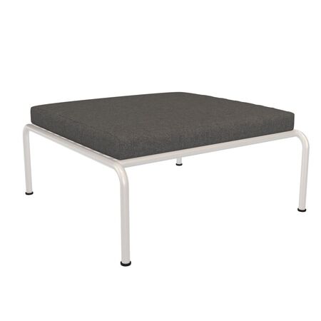 Houe Ottomane 'Avon' Muted White 08, Dark grey 98 - Sunbrella Basic