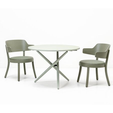 Horgenglarus Pop-Up Seley Lounge Monochrom mit Sitz- und Rückenpolster von horgenglarus Filzgleiter, Buche Olive Antikmatt BD440AM - Rohi Cento Ray