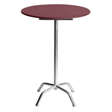 Manufakt Runder Stehtisch 'Bättig' Matt Rubinrot, Ø: 60 cm, 3-Beinig