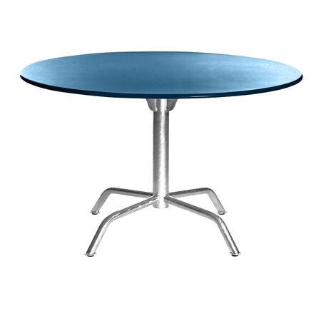 Manufakt Grosser Clubtisch 'Bättig' Matt Himmelblau, Ø: 80 cm