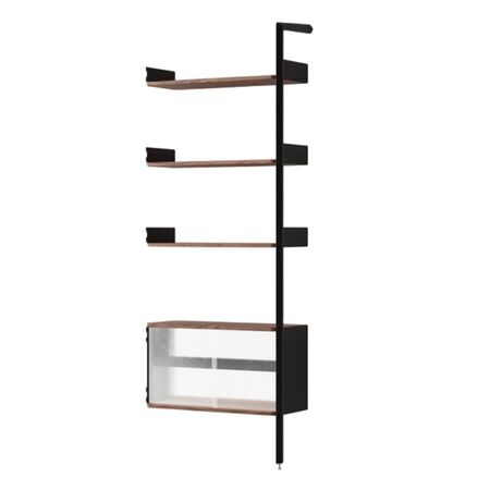 &Tradition Rombe Add-on Cabinet IF6 von &Tradition Anthrazit Walnuss lackiert