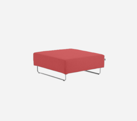 Softline Ohio Hocker/Ottomane-Felt Melange - 650 Light Red