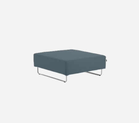 Softline Ohio Hocker/Ottomane-Felt Melange - 846 Blue Grey