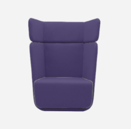 Softline Basket Sessel mit hohem Rücken - Felt - 581 Eggplant