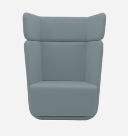 Softline Basket Sessel mit hohem Rücken - Felt Melange - 292 Light Grey
