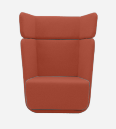 Softline Basket Sessel mit hohem Rücken - Felt Melange - 298 Red