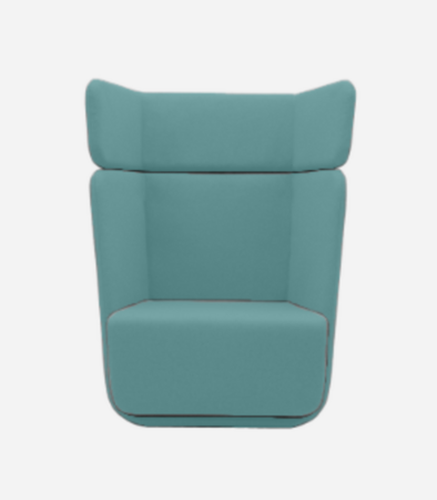 Softline Basket Sessel mit hohem Rücken -Felt Melange - 652 Turquoise