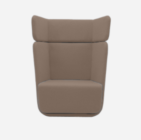 Softline Basket Sessel mit hohem Rücken - Felt Melange - 849 Light Brown