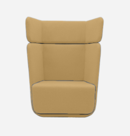 Softline Basket Sessel mit hohem Rücken - Vision - 454 Mustard Yellow