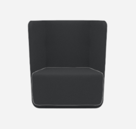 Softline Basket Sessel mit niedrigem Rücken - Felt - 636 Black