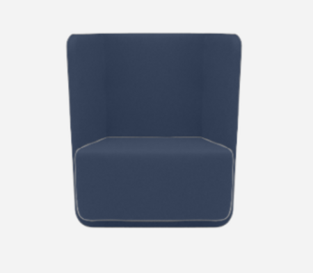 Softline Basket Sessel mit niedrigem Rücken - Felt Melange - 289 Dark Blue