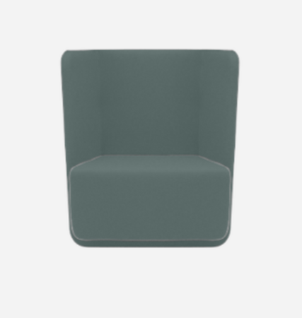 Softline Basket Sessel mit niedrigem Rücken - Felt Melange - 293 Grey Green