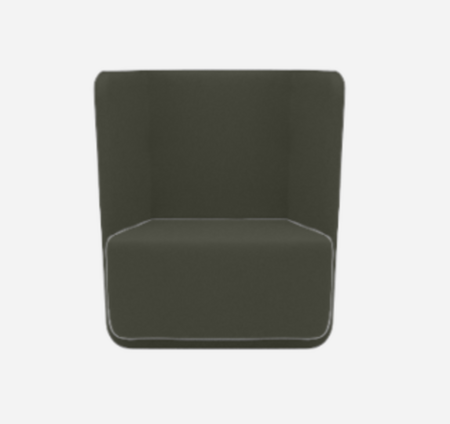 Softline Basket Sessel mit niedrigem Rücken - Felt Melange - 294 Dark Green