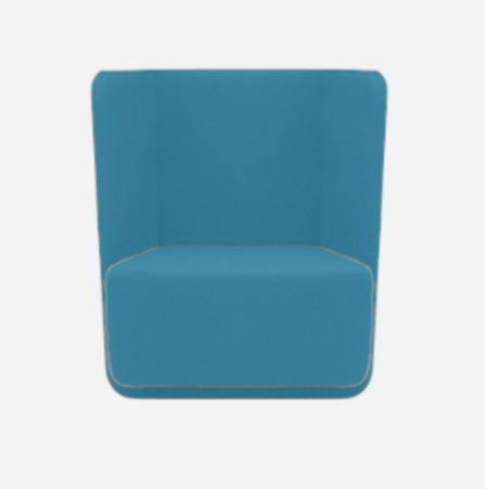 Softline Basket Sessel mit niedrigem Rücken - Felt Melange - 582 Blue