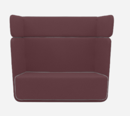 Softline Basket Sofa - Felt Melange - 651 Eggplant
