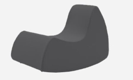 Softline Grand Prix XL Schaukelsessel - Felt Melange - 623 Dark Grey
