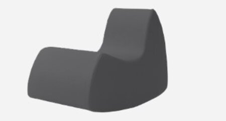 Softline Grand Prix Schaukelsessel - Felt Melange - 623 Dark Grey