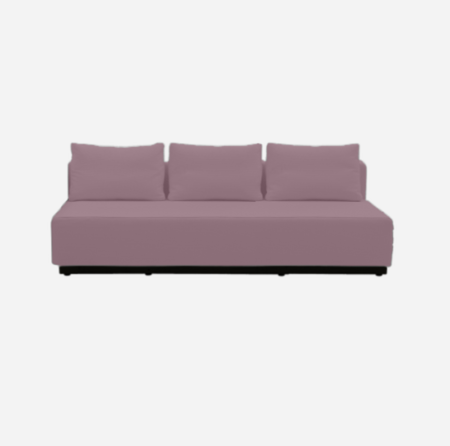Softline Nevada 3-P Schlafsofa-Felt Melange - 640 Purple