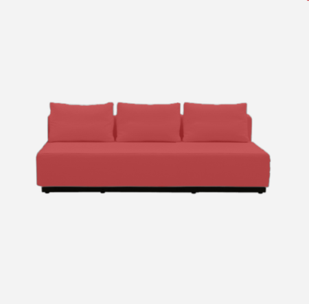 Softline Nevada 3-P Schlafsofa-Felt Melange - 650 Light Red