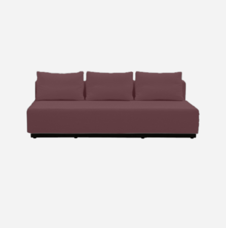 Softline Nevada 3-P Schlafsofa-Felt Melange - 652 Turquoise