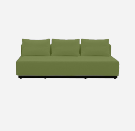 Softline Nevada 3-P Schlafsofa-Felt Melange - 855 Olive