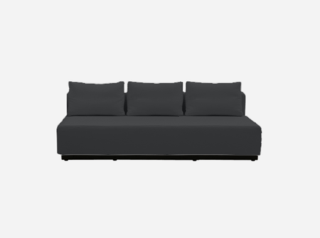 Softline Nevada 3-P Schlafsofa-Felt - 636 Black