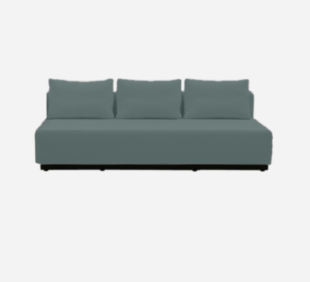Softline Nevada 3-P Schlafsofa-Felt Melange - 293 Grey Green