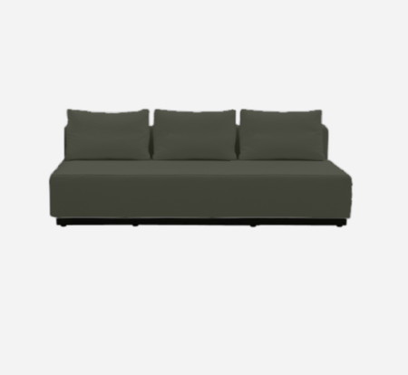 Softline Nevada 3-P Schlafsofa-Felt Melange - 294 Dark Green