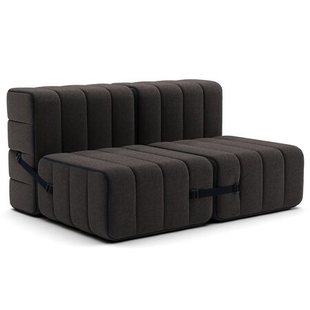 Ambivalenz Flexibler 2-Sitzer 'Curt' von Ambivalenz Grau Braun - Jet 