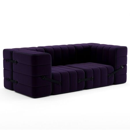 Ambivalenz Flexibler 2-Sitzer mit Armlehnen 'Curt' von Ambivalenz Blau Lila - Jet 