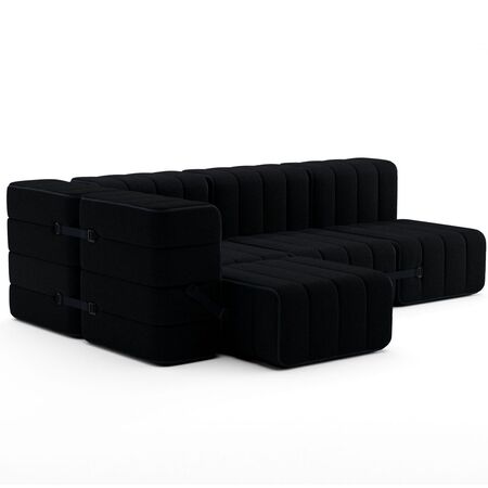 Ambivalenz Flexibles kleines Ecksofa Curt von Ambivalenz Ebony - Sera