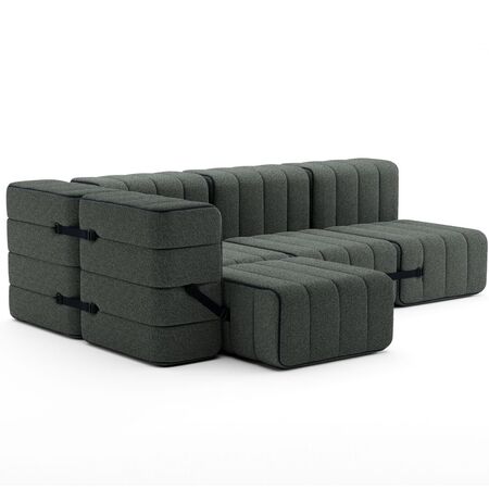 Ambivalenz Flexibles kleines Ecksofa Curt von Ambivalenz Gravel - Sera