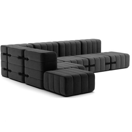Ambivalenz Flexibles grosses Ecksofa Curt von Ambivalenz Dunkelgrau - Dama