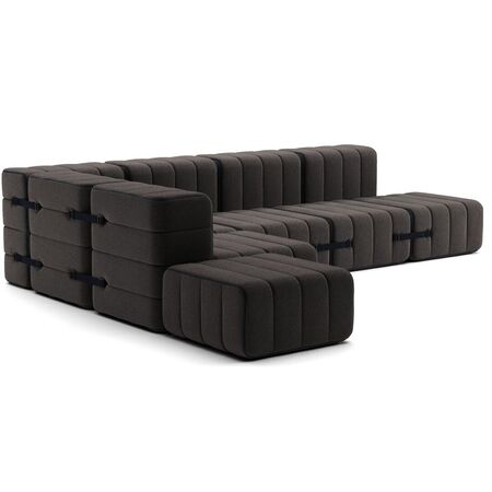 Ambivalenz Flexibles grosses Ecksofa Curt von Ambivalenz Grau Braun - Jet 