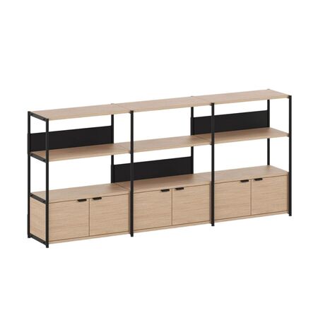 TIPTOE Regal Unit 3 240 cm von Tiptoe 3 Türen, Graphite Black