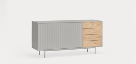 Teulat Chest Of Drawers Sierra 165Cm - Matt Grey