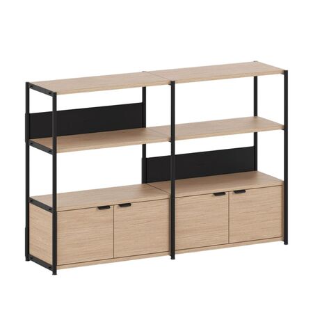 TIPTOE Regal Unit 3 160 cm von Tiptoe 2 Türen, Graphite Black