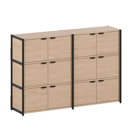 TIPTOE Regal Unit 3 160 cm von Tiptoe 6 Türen , Graphite Black
