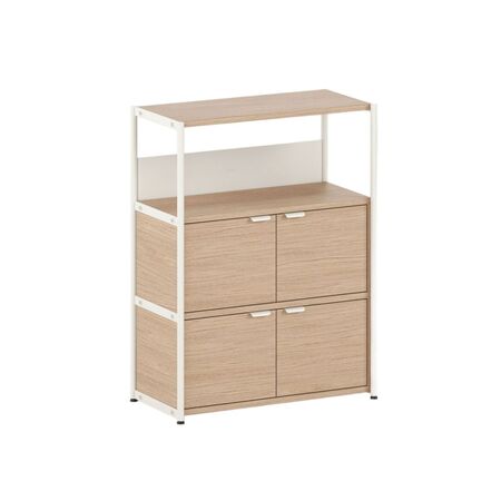 TIPTOE Regal Unit 3 80 cm von Tiptoe 2 Türen, Cream White