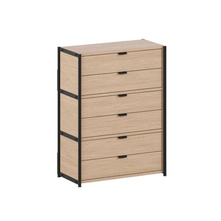 TIPTOE Regal Unit 3 80 cm von Tiptoe 3 Schubladen, Graphite Black
