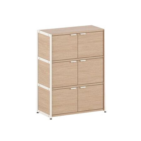 TIPTOE Regal Unit 3 80 cm von Tiptoe 3 Türen, Cream White
