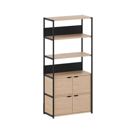 TIPTOE Regal Unit 5 80 cm von Tiptoe 2 Türen, Graphite Black