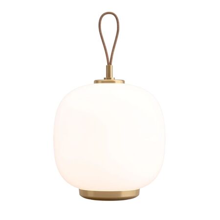 Louis Poulsen Portable Leuchte VL 45 Radiohus von Louis Poulsen Brass / Glossy Pale Rose Glass