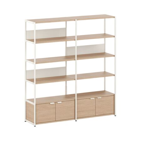 TIPTOE Regal Unit 5 160 cm von Tiptoe 2 Türen, Cream White