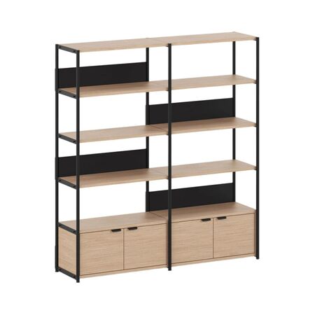 TIPTOE Regal Unit 5 160 cm von Tiptoe 2 Türen, Graphite Black