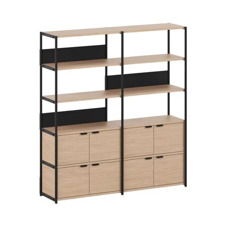 TIPTOE Regal Unit 5 160 cm von Tiptoe 4  Türen , Graphite Black