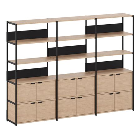 TIPTOE Regal Unit 5 240 cm von Tiptoe 6 Türen , Graphite Black