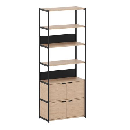 TIPTOE Regal Unit 6 80 cm von Tiptoe 2 Türen, Graphite Black