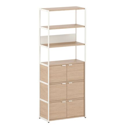 TIPTOE Regal Unit 6 80 cm von Tiptoe 3 Türen, Cream White